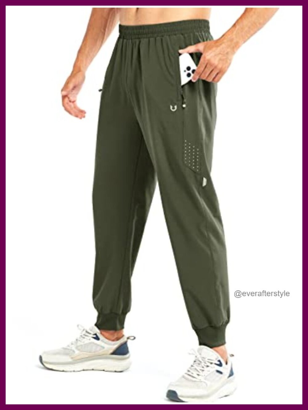 Men's Lightweight Quick-Dry Athletic Joggers Tapered Leg Running Pants
